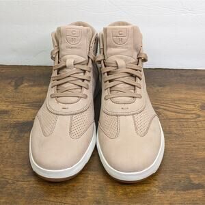 Cole Haan Grandpro High Top Sneakers 8 Tan Nubuck Leather Lace Up Shoes